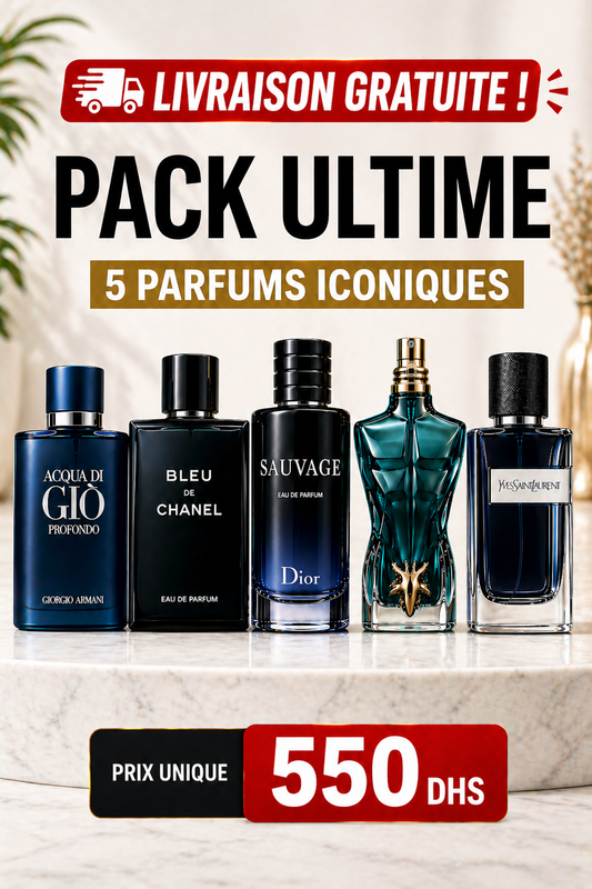 Pack Profondo EDP + Bleu de Chanel EDP + Dior Sauvage EDP + Le Paradise garden EDP + Y EDP (10ml x5)