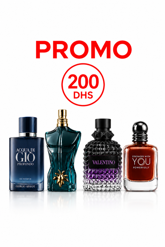 Pack (5ml x 4) Profondo + Le beau le parfum + Powerfully + Valentino purplr